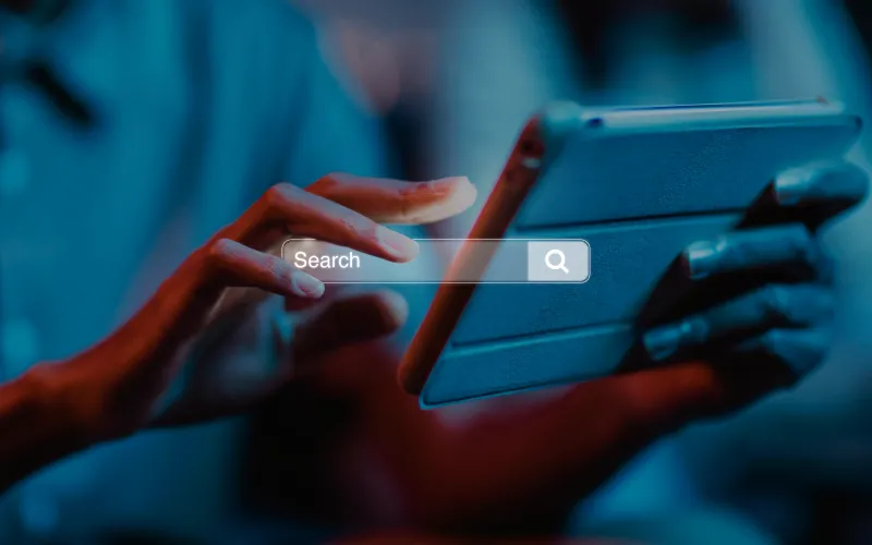 Search mockup with search bar