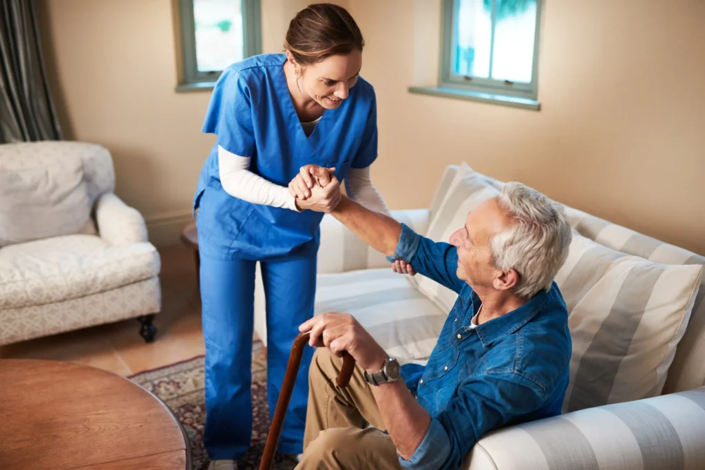 Senior receiving compassionate care in Savage MD
